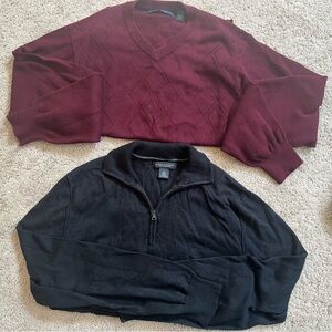 Banana Republic Charcoal Half-Zip Pullover